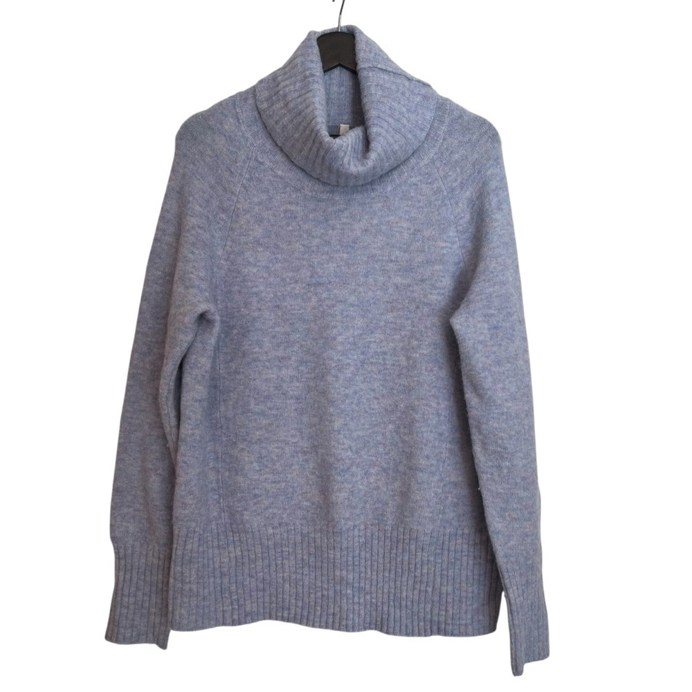 The Group by Babaton Plutarch Wide Rib Turtleneck Sweater Periwinkle Blue Small